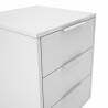 Mesita de noche Blanca 3 Cajones White Top Mueble Detalle