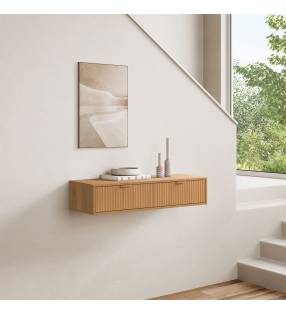 Consola Suspendida Recibidor Roble Layla Top Mueble Ambiente