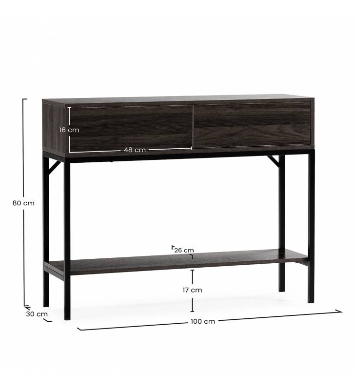 Consola Recibidor Nogal Auran Top Mueble Dimensiones