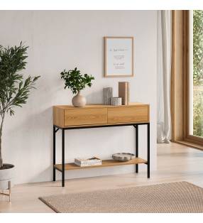 Consola Recibidor Roble Auran Top Mueble Ambiente