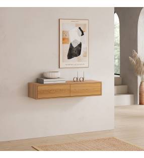 Consola Flotante Recibidor Roble Auran Top Mueble Ambiente