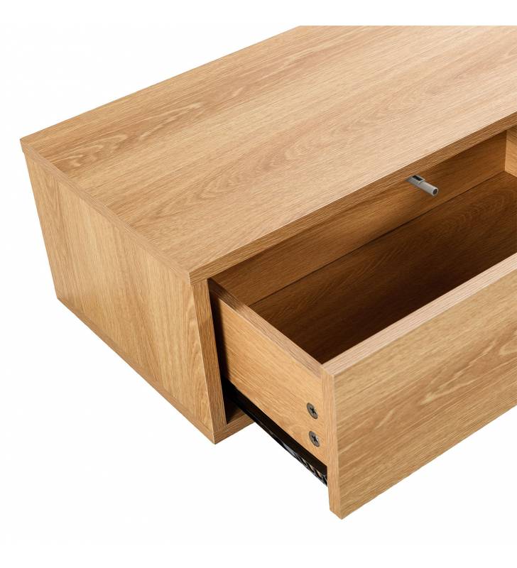 Consola Flotante Recibidor Roble Auran Top Mueble Detalle