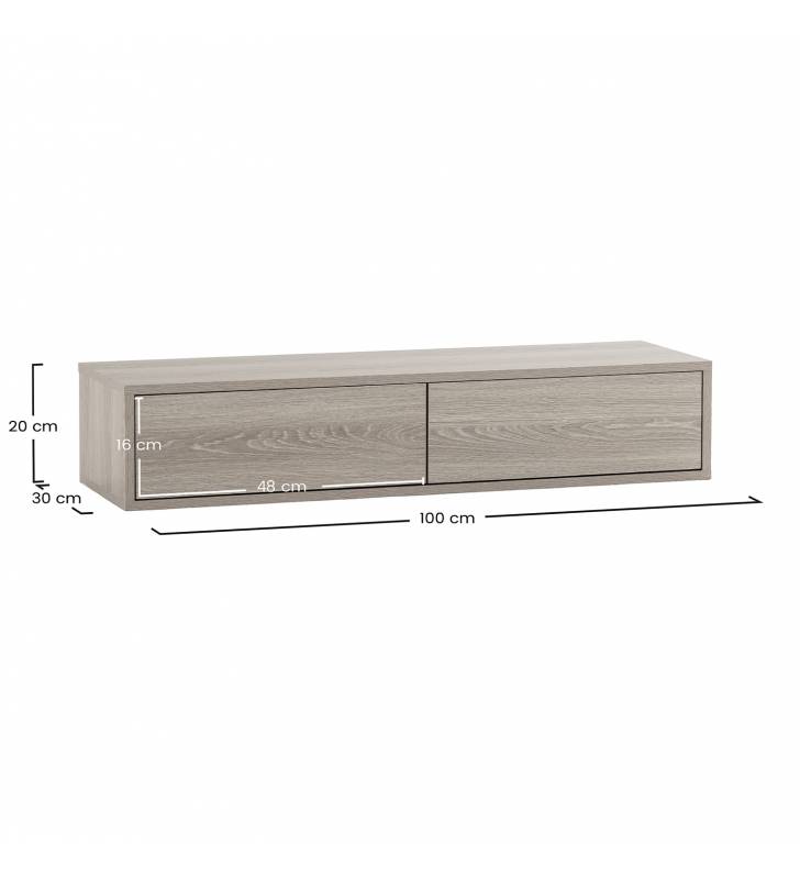 Consola Flotante Recibidor Roble Auran Top Mueble Dimensiones