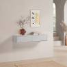 Consola Flotante Recibidor Blanco Auran Top Mueble Ambiente