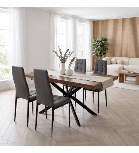 Pack 4 Sillas Comedor Gris Chelsea Top Mueble Ambiente