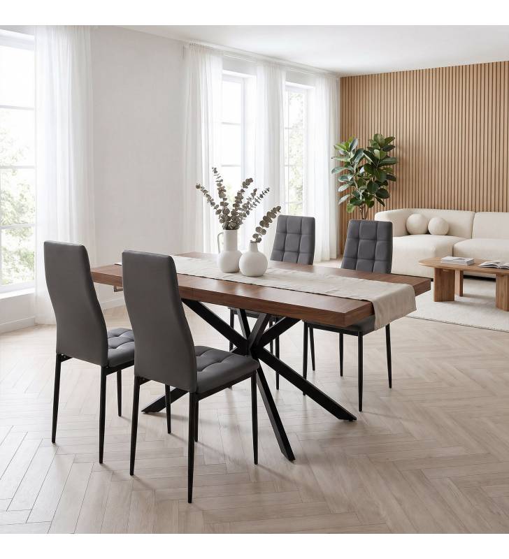 Pack 4 Sillas Comedor Gris Chelsea Top Mueble Ambiente