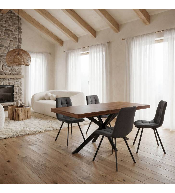 Pack 2 Sillas de Comedor Gris Oscuro Mila Top Mueble Ambiente Completo