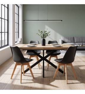Pack 2 Sillas Comedor Negro Klara Top Mueble Ambiente