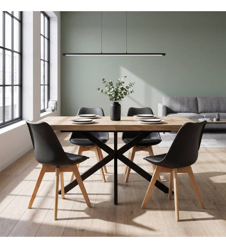 Pack 2 Sillas Comedor Negro Klara Top Mueble Ambiente