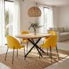 Pack 2 Sillas Comedor Amarillo Kenia Top Mueble Ambiente Completo