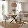 Pack 2 Sillas Comedor Beige Kenia Top Mueble Ambiente Completo