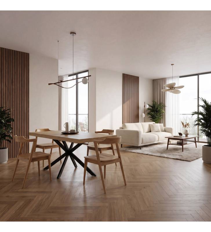 Pack 2 Sillas Comedor Roble Venus Top Mueble Ambiente Completo