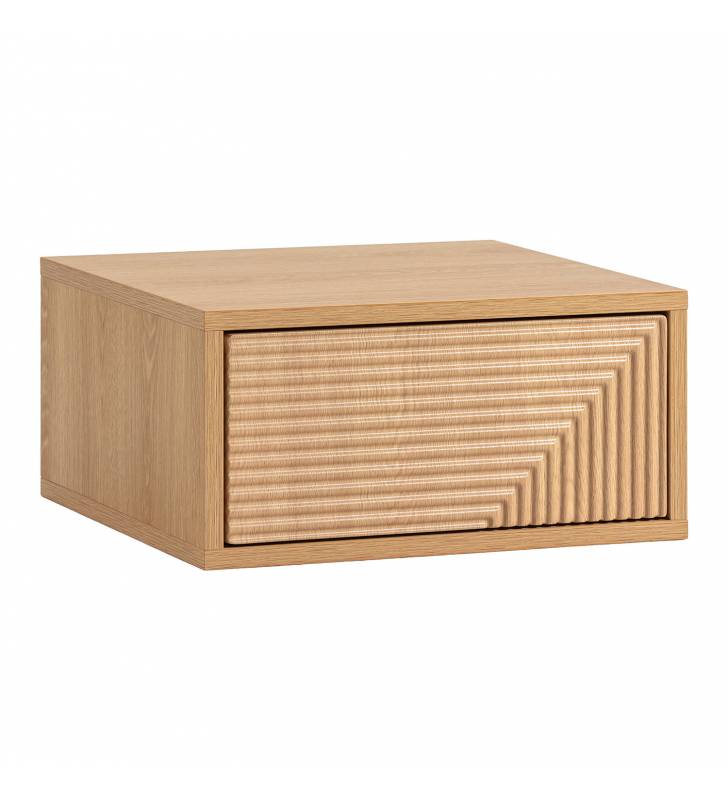 Mesita de Noche Flotante Roble Louise Top Mueble
