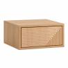 Mesita de Noche Flotante Roble Louise Top Mueble