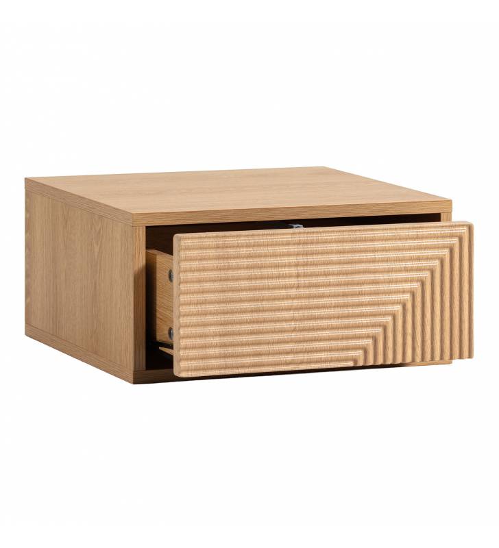 Mesita de Noche Flotante Roble Louise Top Mueble 2