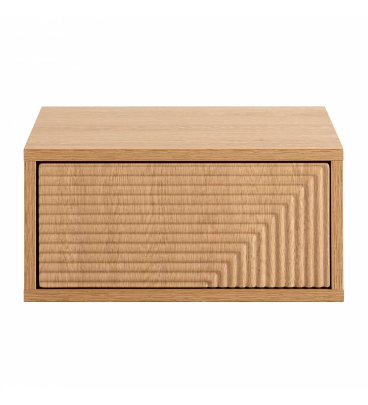 Mesita de Noche Flotante Roble Louise Top Mueble 3