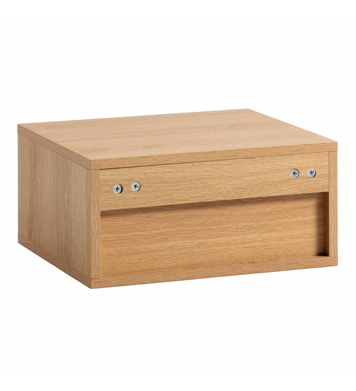 Mesita de Noche Flotante Roble Louise Top Mueble 5