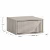 Mesita de Noche Flotante Roble Louise Top Mueble Dimensiones