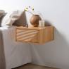 Mesita de Noche Flotante Roble Louise Top Mueble Ambiente