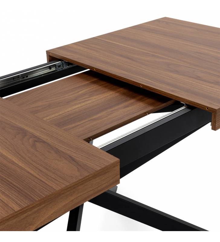 Mesa Comedor Extensible Nogal Portland Top Mueble Detalle 1