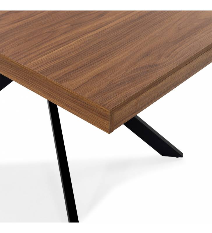Mesa Comedor Extensible Nogal Portland Top Mueble Detalle 2