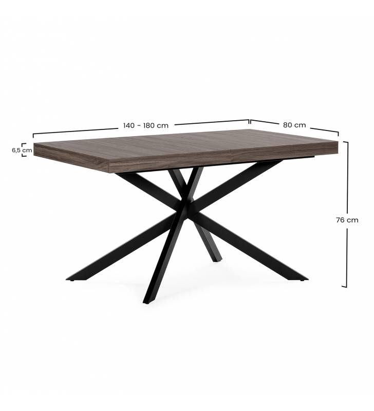 Mesa Comedor Extensible Nogal Portland Top Mueble Dimensiones