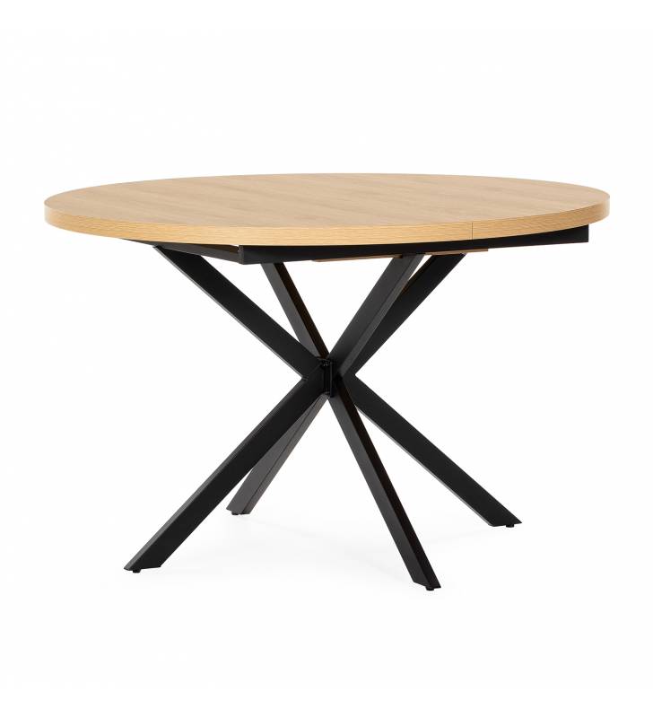 Mesa Redonda Extensible Roble Danielle Top Mueble