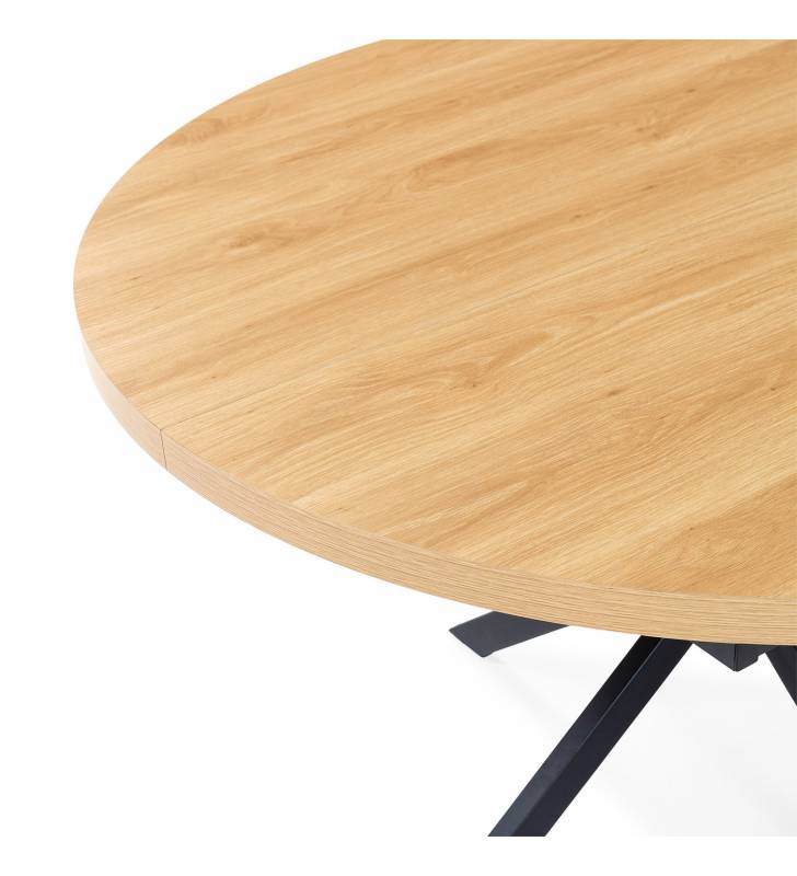 Mesa Redonda Extensible Roble Danielle Top Mueble Detalle 2