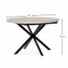 Mesa Redonda Extensible Roble Danielle Top Mueble Dimensiones