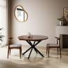Mesa Redonda Extensible Nogal Danielle Top Mueble Ambiente