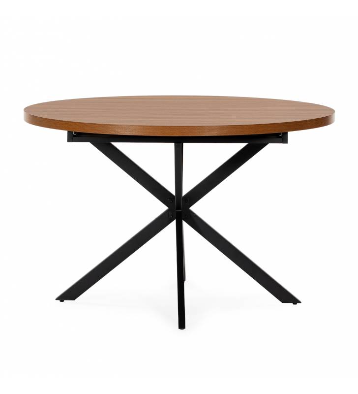 Mesa Redonda Extensible Nogal Danielle Top Mueble 5