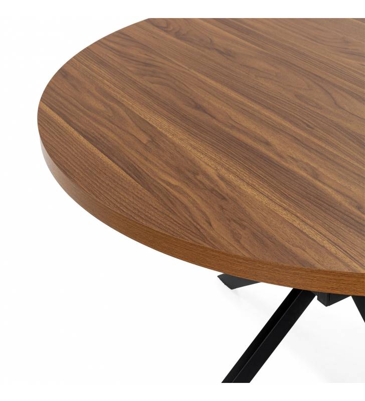 Mesa Redonda Extensible Nogal Danielle Top Mueble Detalle 2