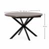 Mesa Redonda Extensible Nogal Danielle Top Mueble Dimensiones