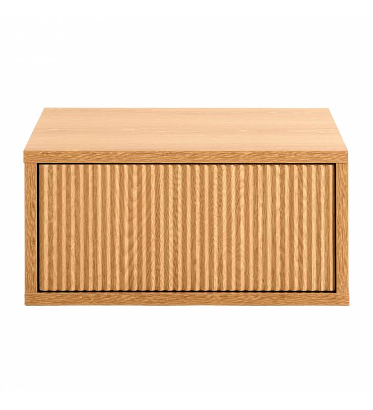 Mesita de Noche Flotante Roble Eleanor Top Mueble 3
