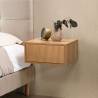 Mesita de Noche Flotante Roble Eleanor Top Mueble Ambiente