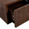 Mesita de Noche Flotante Nogal Eleanor Top Mueble Detalle