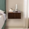 Mesita de Noche Flotante Nogal Eleanor Top Mueble Ambiente