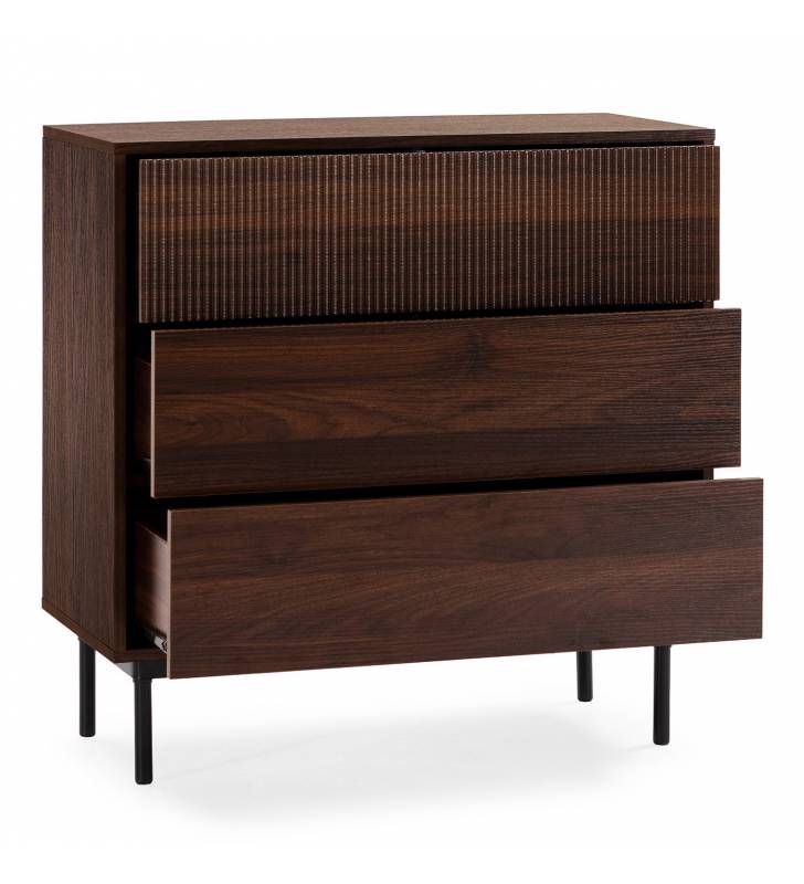 Cómoda 80 cm ancho Nogal Eleanor Top Mueble 2