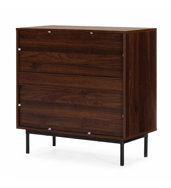 Cómoda 80 cm ancho Nogal Eleanor Top Mueble 5