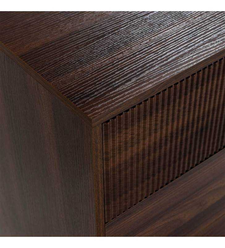 Cómoda 80 cm ancho Nogal Eleanor Top Mueble Detalle