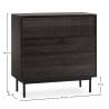 Cómoda 80 cm ancho Nogal Eleanor Top Mueble Dimensiones