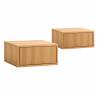 Pack 2 Mesitas de Noche Flotantes Roble Eleanor Top Mueble