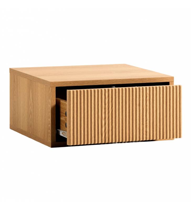 Mesita de Noche Flotante Roble Eleanor Top Mueble 2