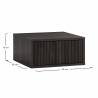Mesita de Noche Flotante Nogal Eleanor Top Mueble Dimensiones