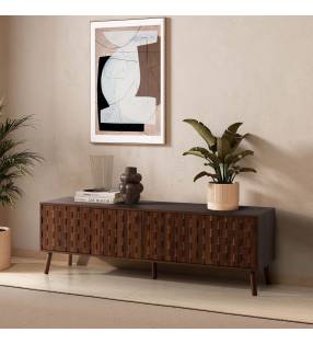 Mueble Tv 160 cm Nogal Elizabeth Top Mueble Ambiente