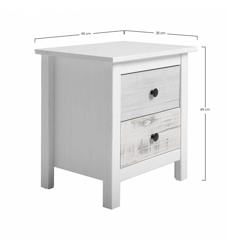 Mesita de Noche Magda Top Mueble Dimensiones