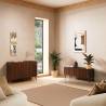 Aparador 120 cm Nogal Elizabeth Top Mueble Ambiente 3 Puertas