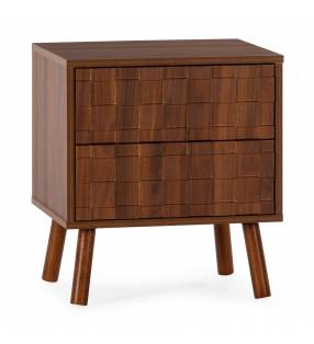 Mesita de Noche Nogal 45 cm Elizabeth Top Mueble