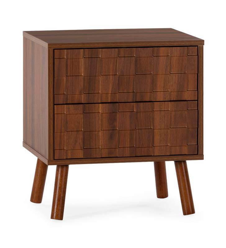 Mesita de Noche Nogal 45 cm Elizabeth Top Mueble