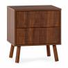 Mesita de Noche Nogal 45 cm Elizabeth Top Mueble
